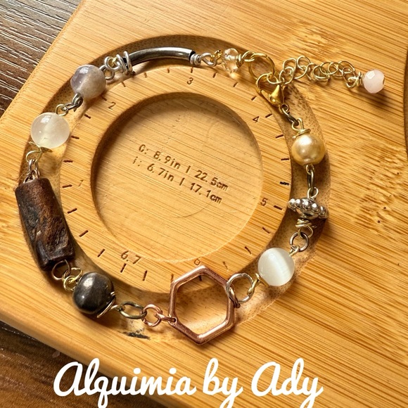 Alquimia Jewelry - SELENITE BEADED STATEMENT BRACELET